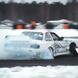 Tee minulle kuva missä on auto BMW joka on driftaamassa