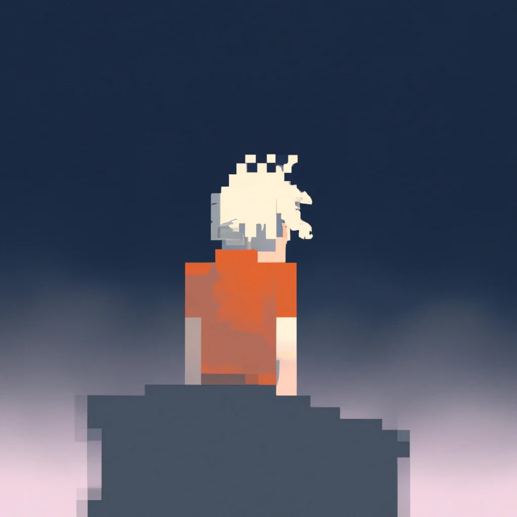 Naruto being sad and mad on a cliff