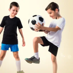 Chindren playing football