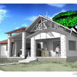 Je souhaite creer une maison de style créole avec une galerie de 3 m de large faisant le tour. Elle aurait une mezzzanine habitable de 70m² comprenant une chambre  master ,un dressing room,une salle de bain avec sauna, et une salle de sport. La partie de plain pied ferait 150m² et on y trouverait la cuisine, la salle à manger,le salon et un bureau de travail le tout dans un seul espace.