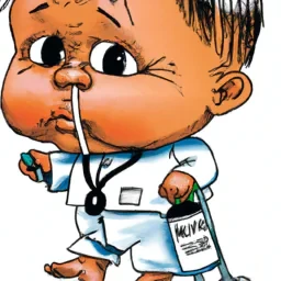 Une caricature de moi au travaio je suis assistante maternelle