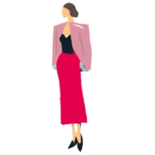 Genere moi une femme avec une jupe super courte