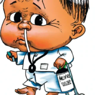 Une caricature de moi au travaio je suis assistante maternelle