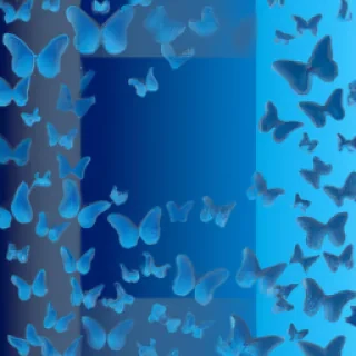 Un fond d'écran de papillons bleu foncé, avec un M au milieu stpp