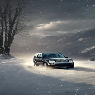 land rover discovery 4 in snow